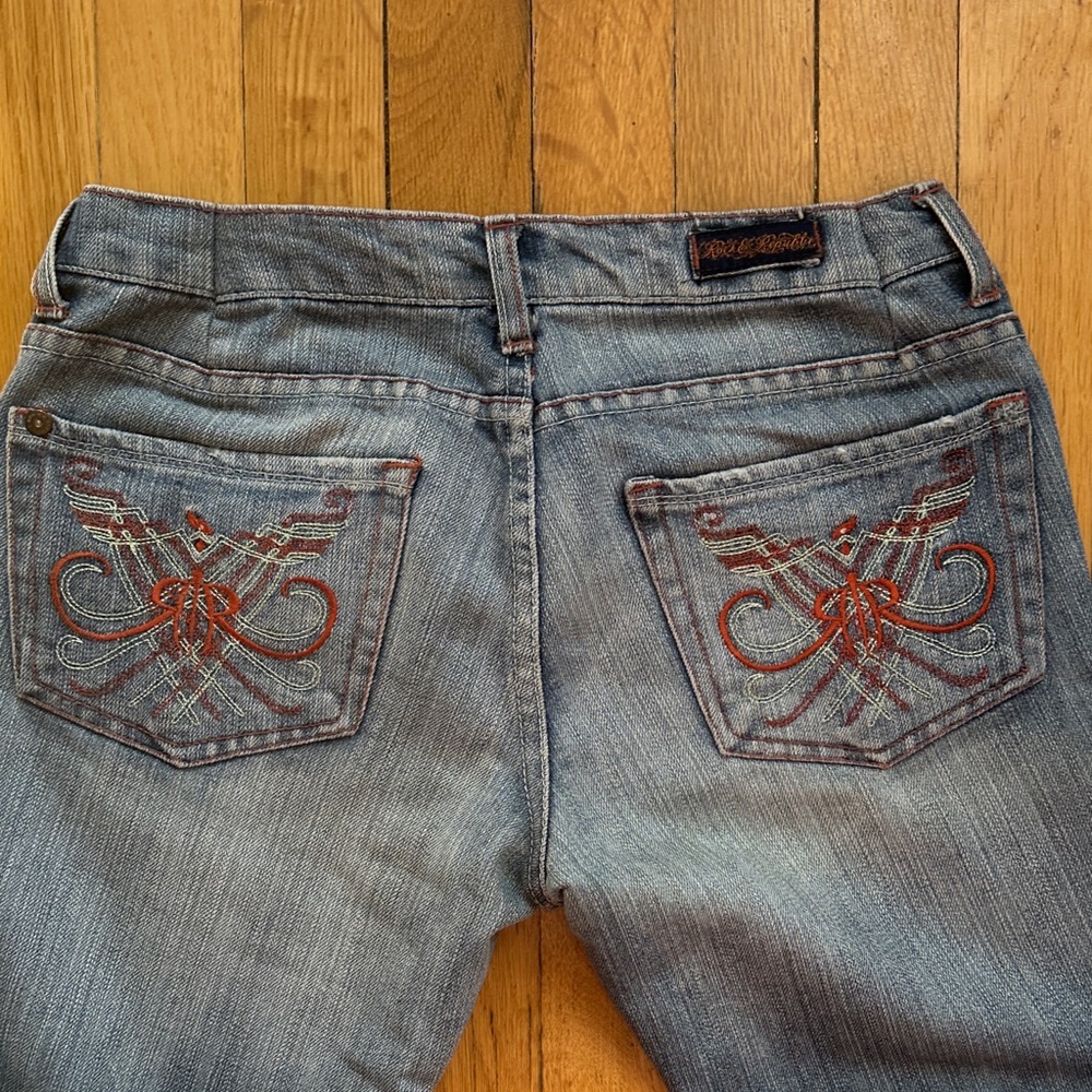 Embroidered Blue Jeans
